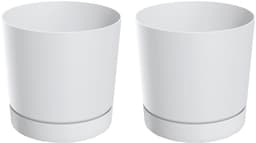 Prosperplast Blumentopf TUBO P (Set, 2 St) | Weiß
