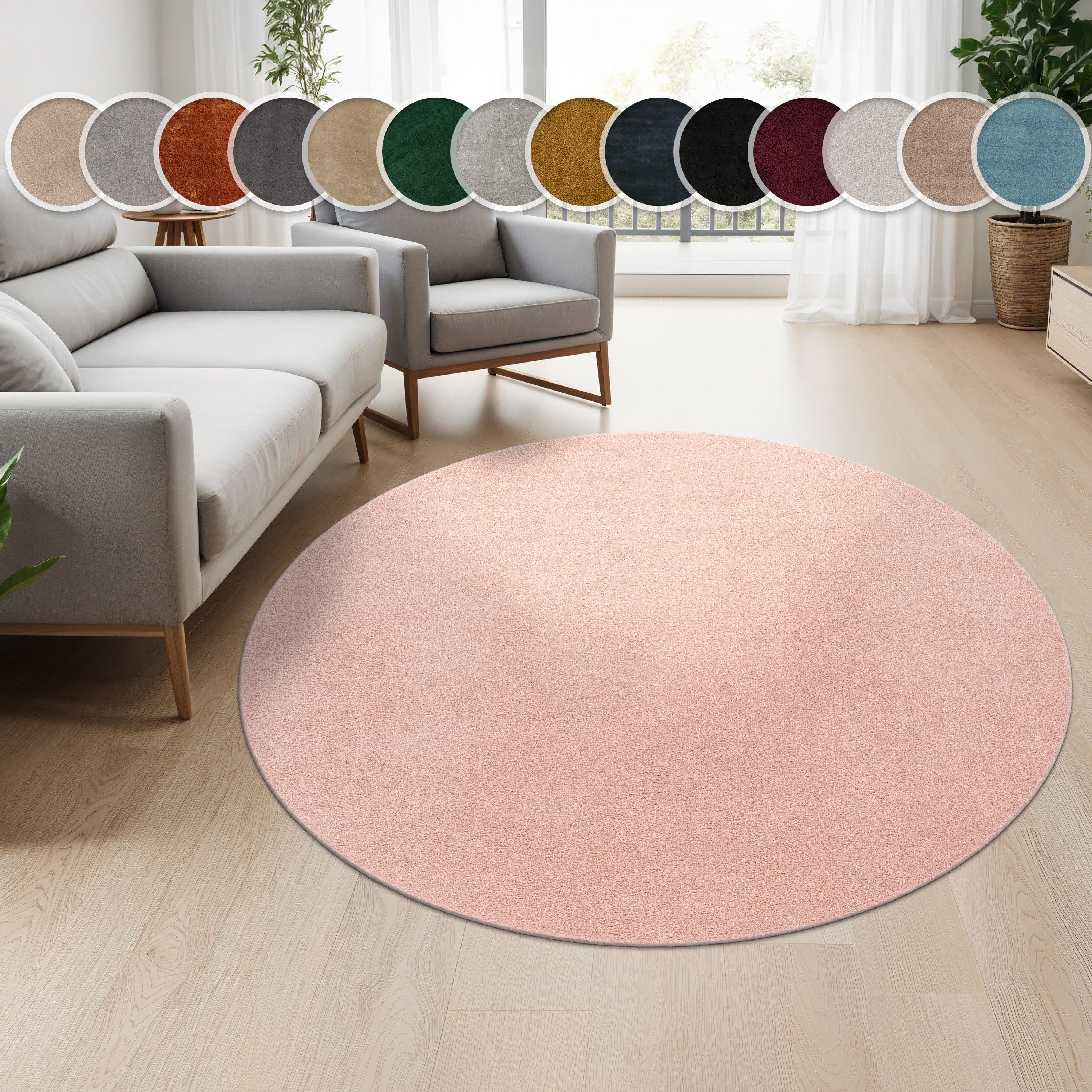 Paco Home Teppich Cadiz 630 | Rosa