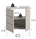 welltime Waschbeckenunterschrank BIEL | Beige 5