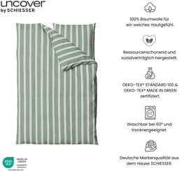 uncover by SCHIESSER Bettwäsche Colorado | Grün