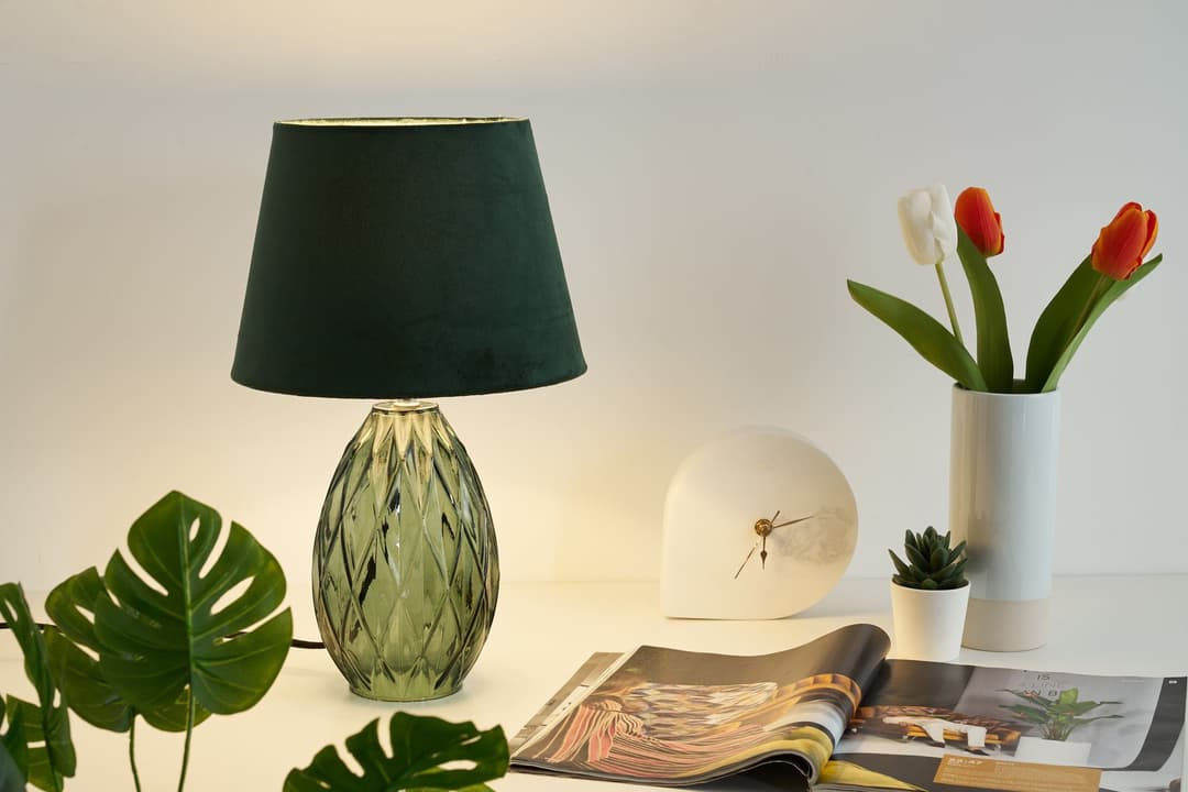 Pauleen Tischleuchte Crystal Velvet | Grün