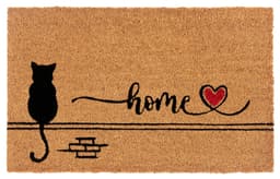 HANSE Home Fußmatte Kokos Cat Home | Braun