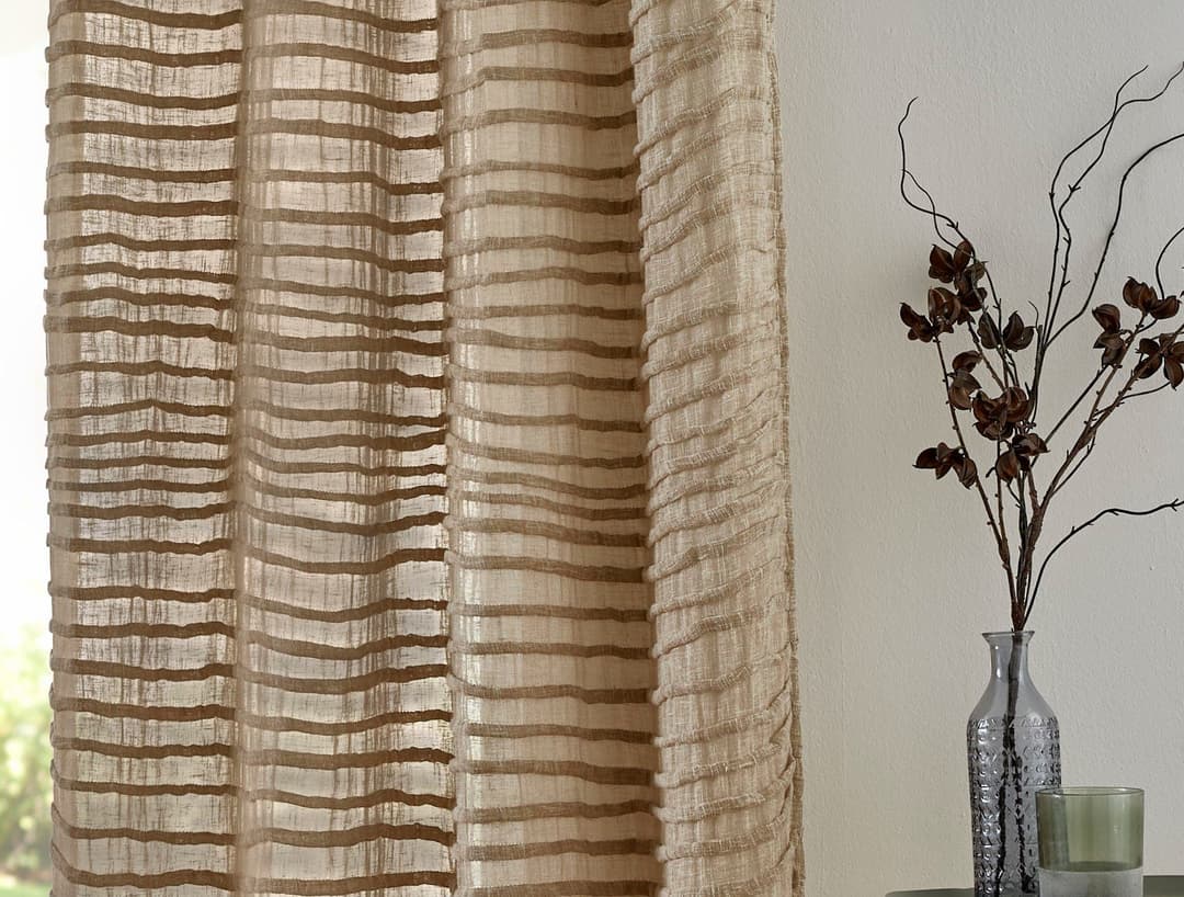 Kutti Vorhang Crinkle allover | Beige