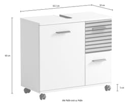 welltime Waschbeckenunterschrank Katta | Grau