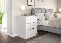 Home affaire Skarde Nachtkommode | Weiß