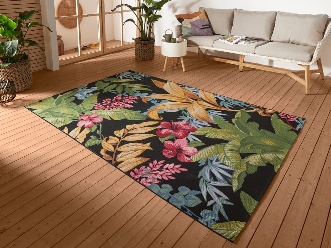 HANSE Home Outdoorteppich Tropical Flowers | Mehrfarbig