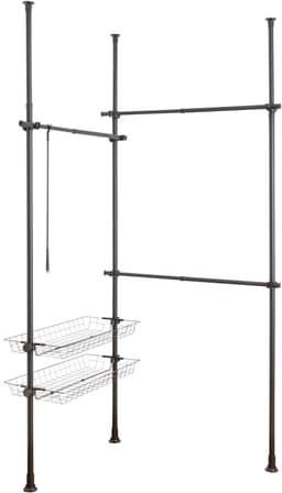 Wenko Teleskopregal Herkules Duo | Schwarz