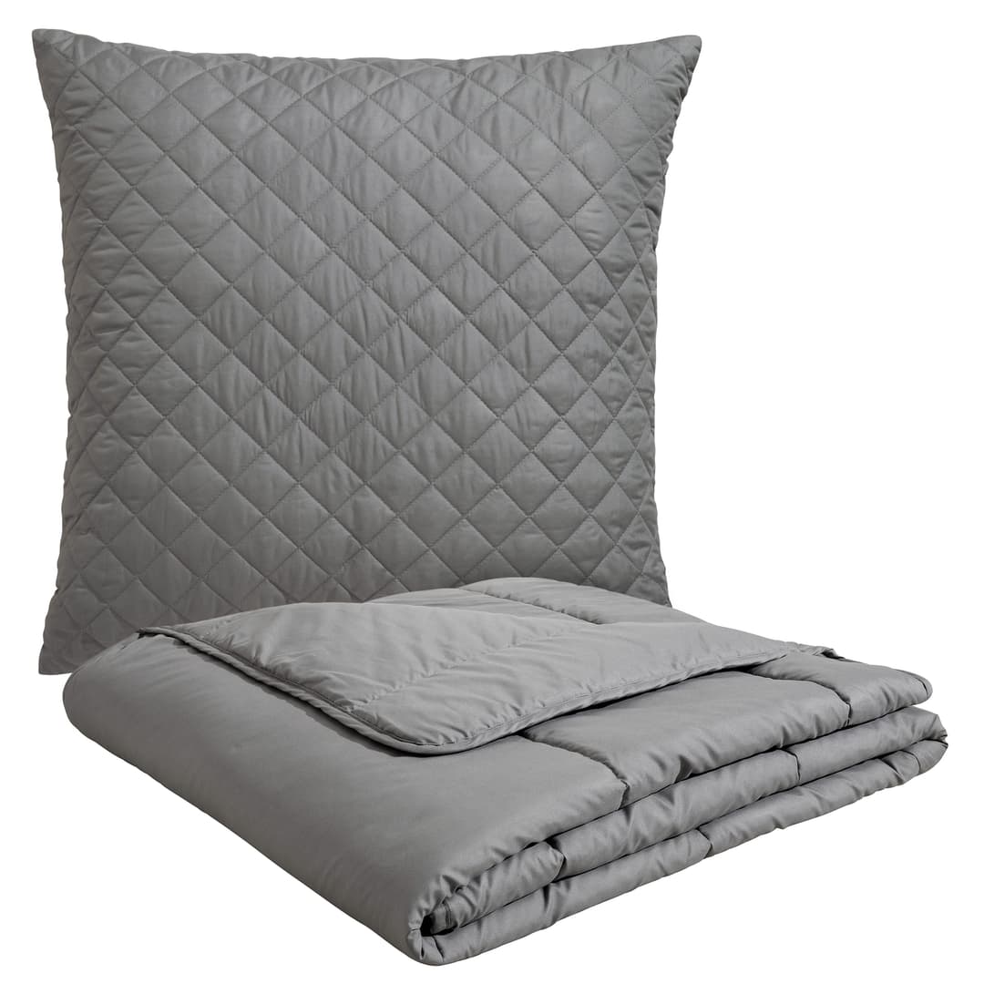 OTTO home Microfaserbettdecke + Microfaserkissen Clarra Spar Set