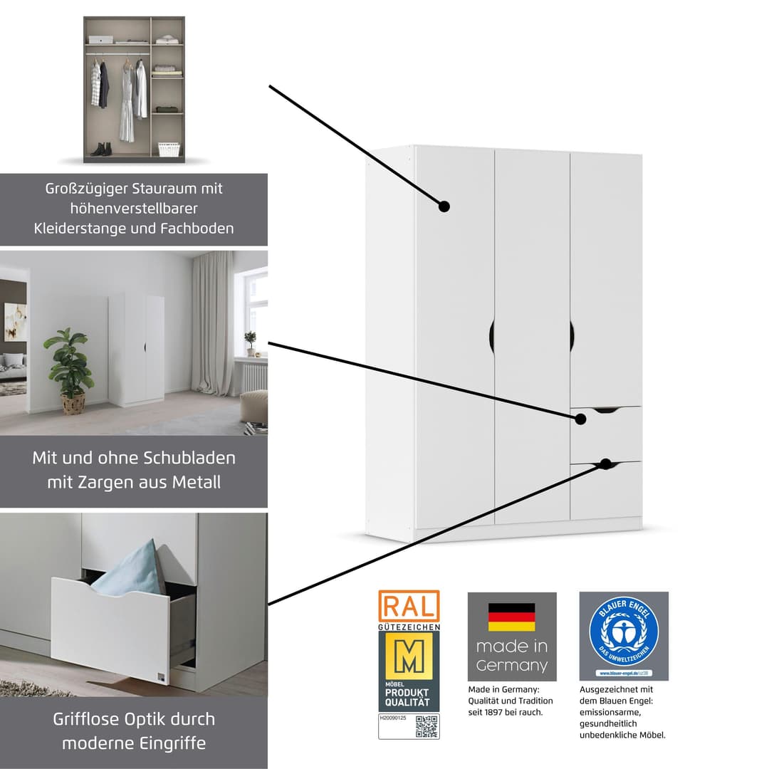 rauch Kleiderschrank Freiham | Weiß
