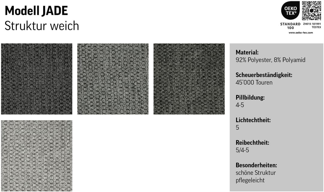 COTTA Ecksofa Jade L Form | Schwarz