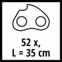 Einhell Ersatzkette 35 cm 1,3 52T 3/8 | Schwarz 3
