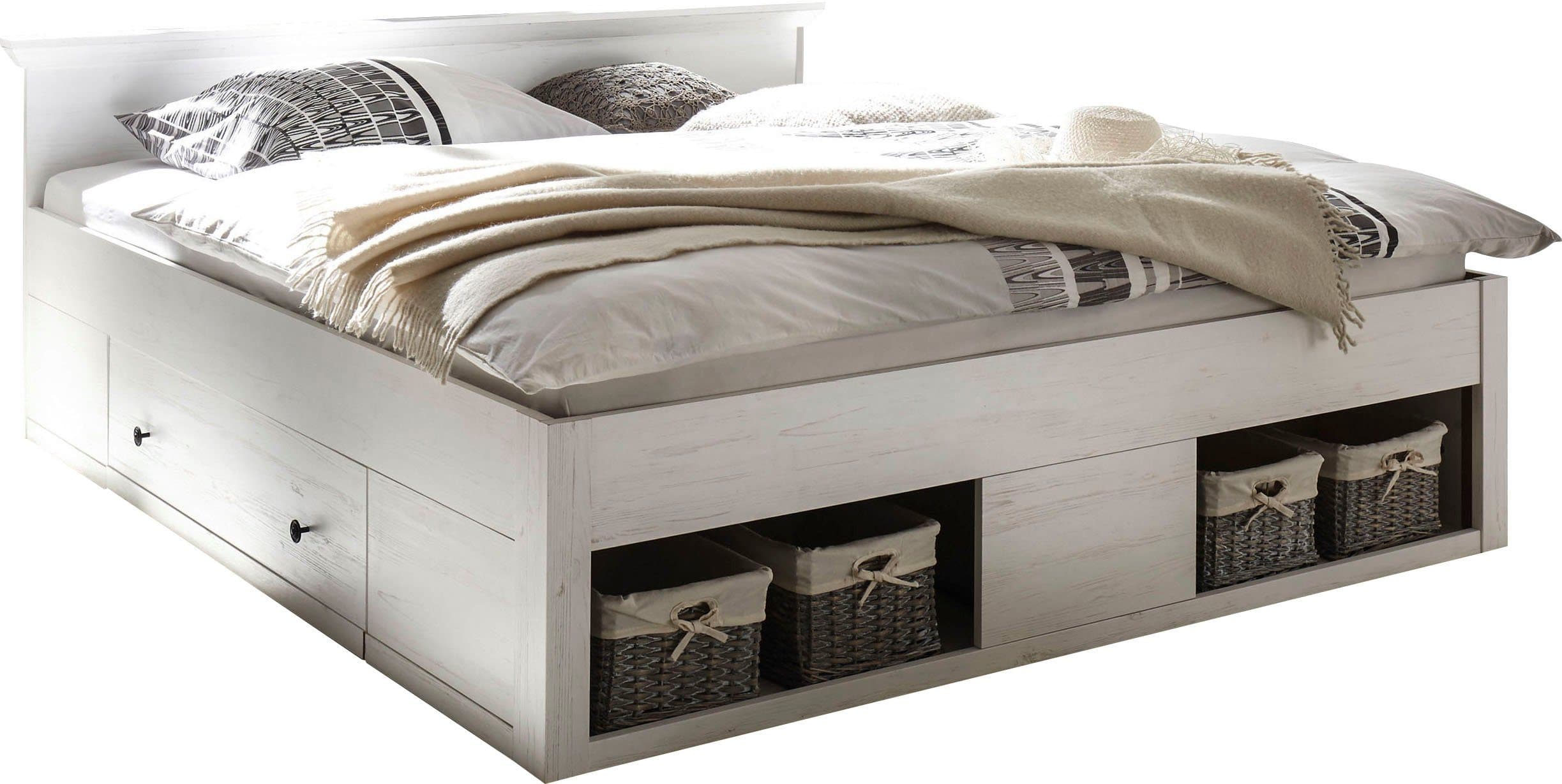 Home affaire Bett California Doppelbett | Weiß