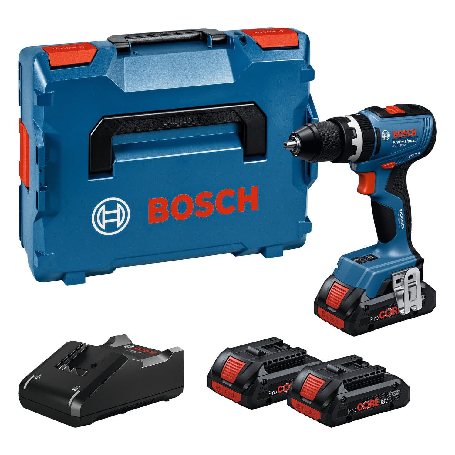 Bosch Professional Akku-Schlagbohrschrauber GSB 18V-65 | Blau