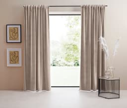 LeGer Home by Lena Gercke Vorhang Samt Ladina | Beige