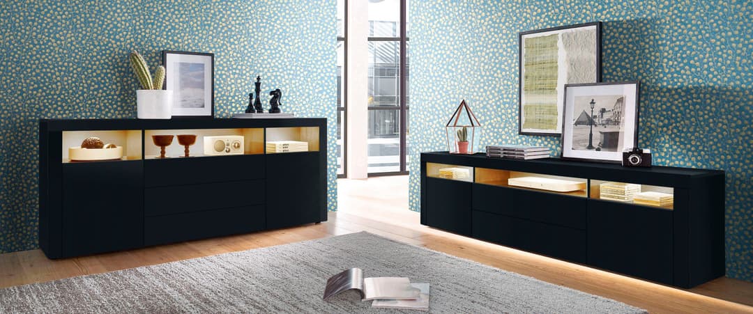 borchardt Möbel Sideboard Santa Fe | Schwarz