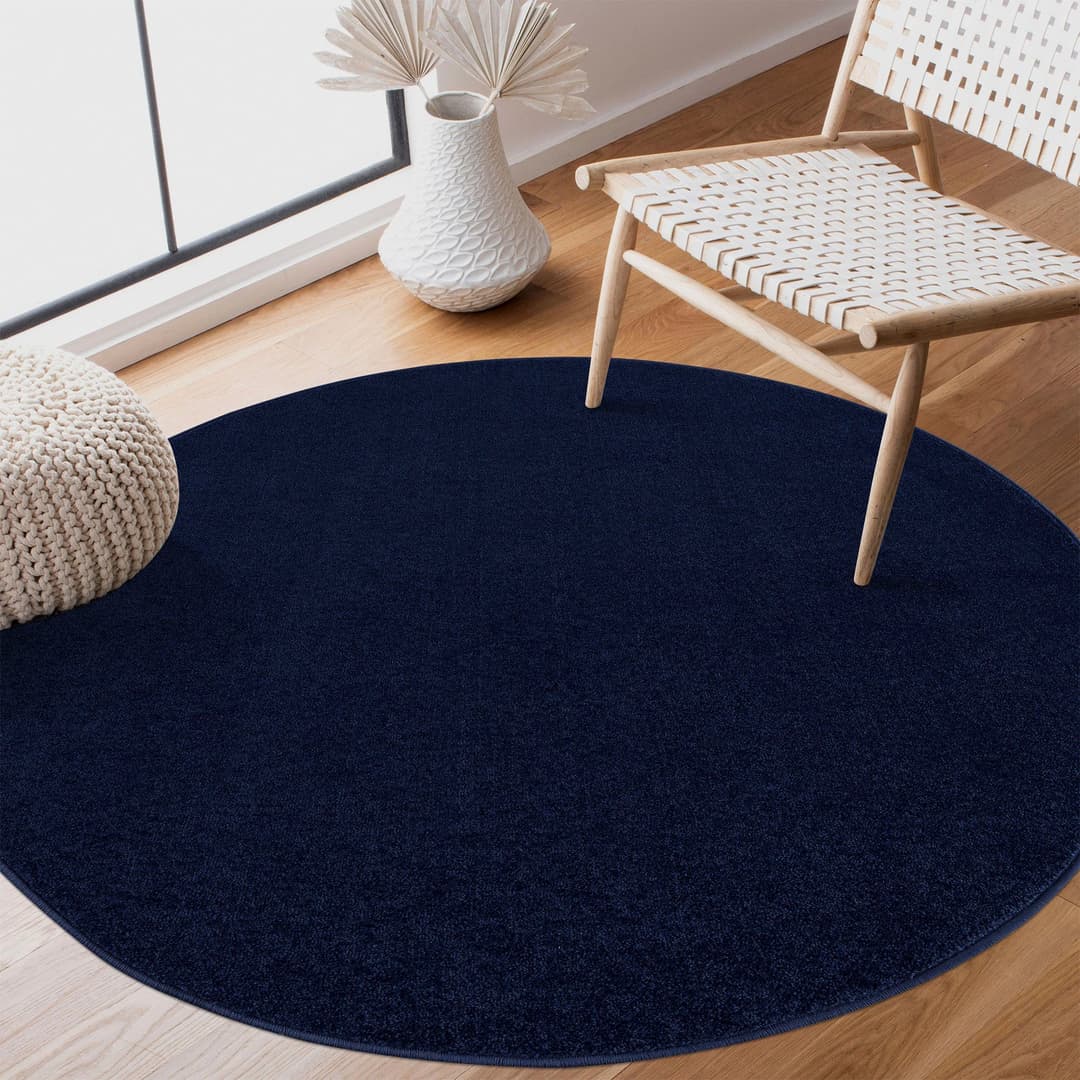 Sanat Teppich Uni | Blau