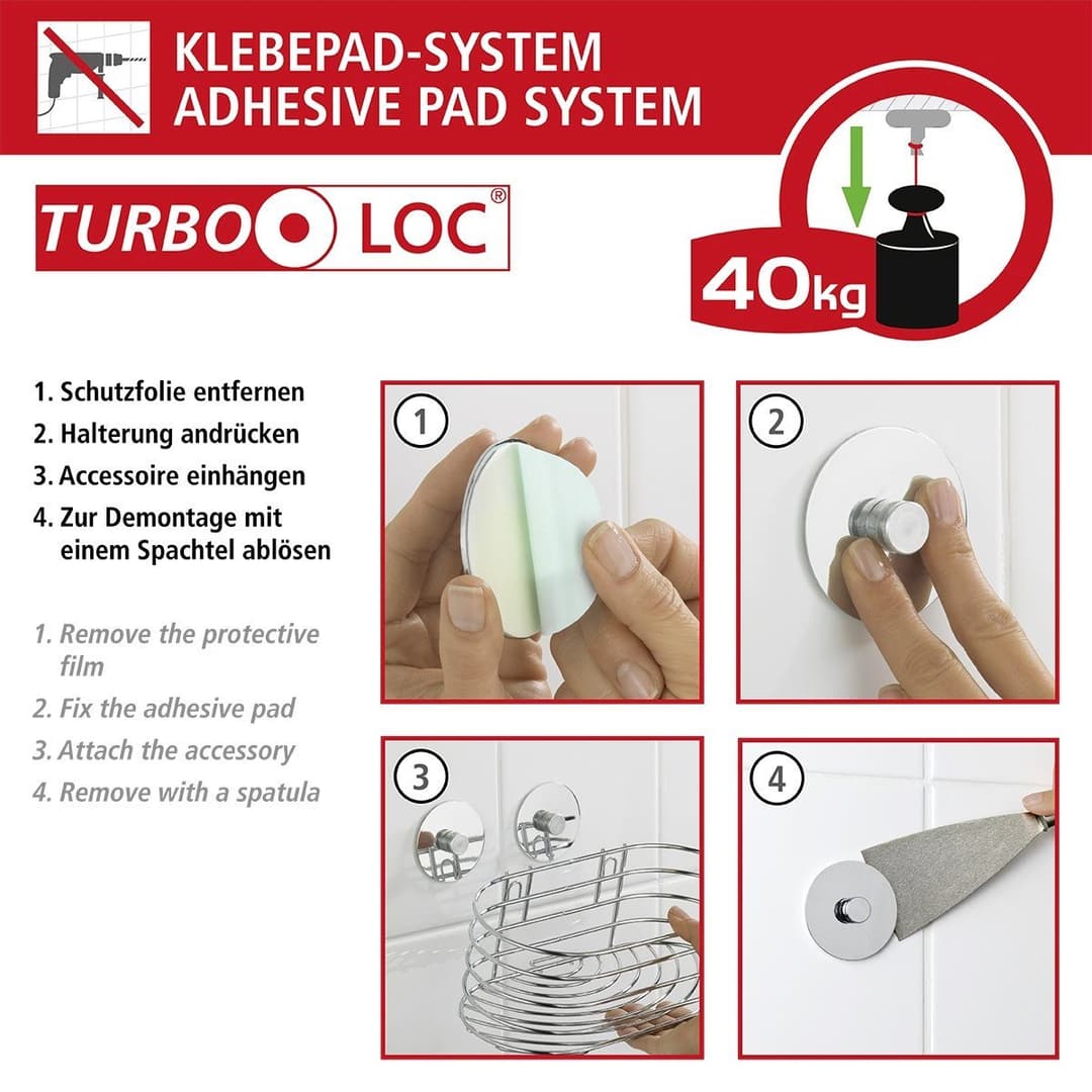 WENKO Handtuchring Orea | Silber