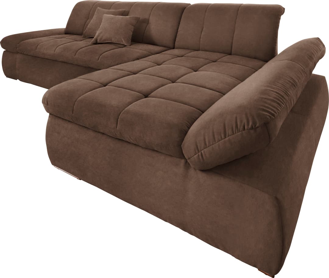 DOMO collection Ecksofa NMoric XXL | Braun