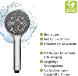 WENKO Handbrause Watersaving System | Silber