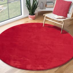 the carpet Teppich Relax round | Rot