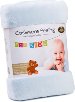 Kinderdecke Premium Cashmerefeeling, Gözze, kuschelig warm | Blau