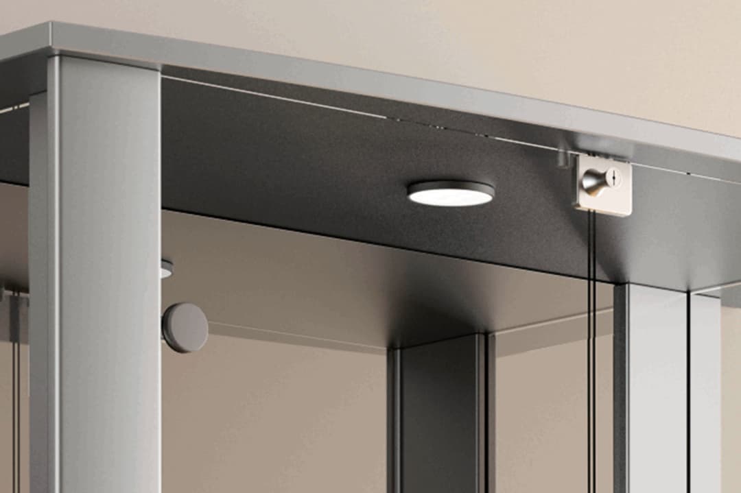 fif möbel Vitrine STELLA | Silber