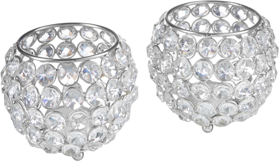 Home affaire Teelichthalter Kristall | Silber