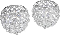 Home affaire Teelichthalter Kristall | Silber