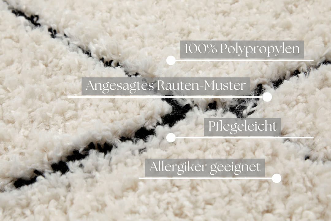 OTTO home Hochflor-Teppich Aveline | Beige