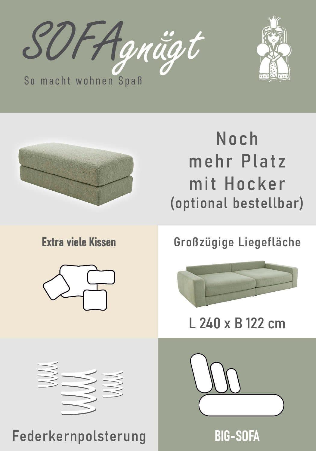 Jockenhöfer Gruppe Big-Sofa Milano XXL | Beige