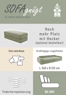 Jockenhöfer Gruppe Big-Sofa Milano XXL | Beige