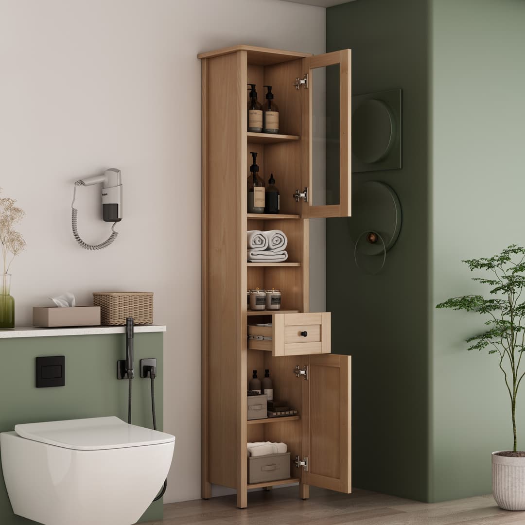 welltime Hochschrank STOCKHOLM | Holztöne