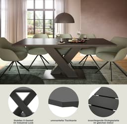 Home affaire Esstisch Motus | Grau