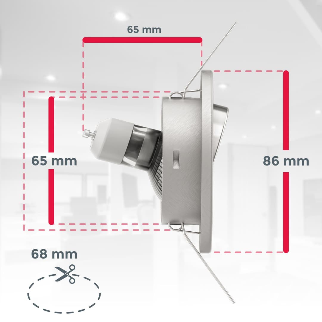 B.K.Licht LED Einbaustrahler | Silber