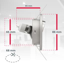 B.K.Licht LED Einbaustrahler | Silber