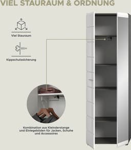 Home affaire Garderobenschrank Rumba | Weiß