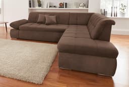 DOMO collection Ecksofa NMoric | Braun