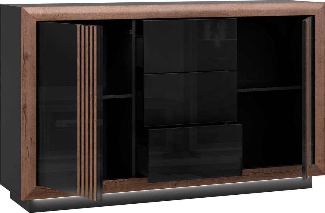 FORTE Sideboard Savona | Schwarz