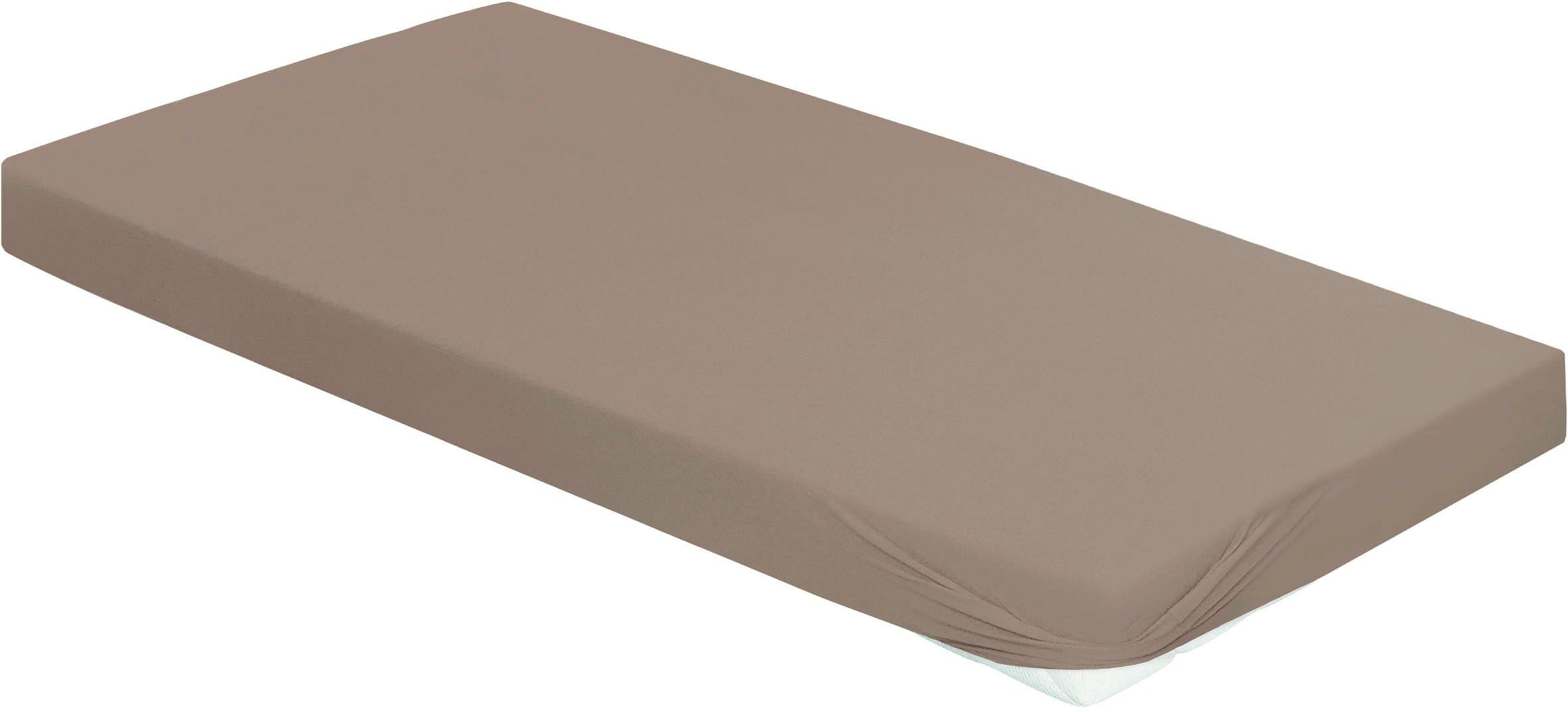 BIERBAUM Spannbettlaken Jersey | Beige