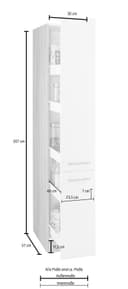 OPTIFIT Apothekerschrank Kalmar | Grau 4