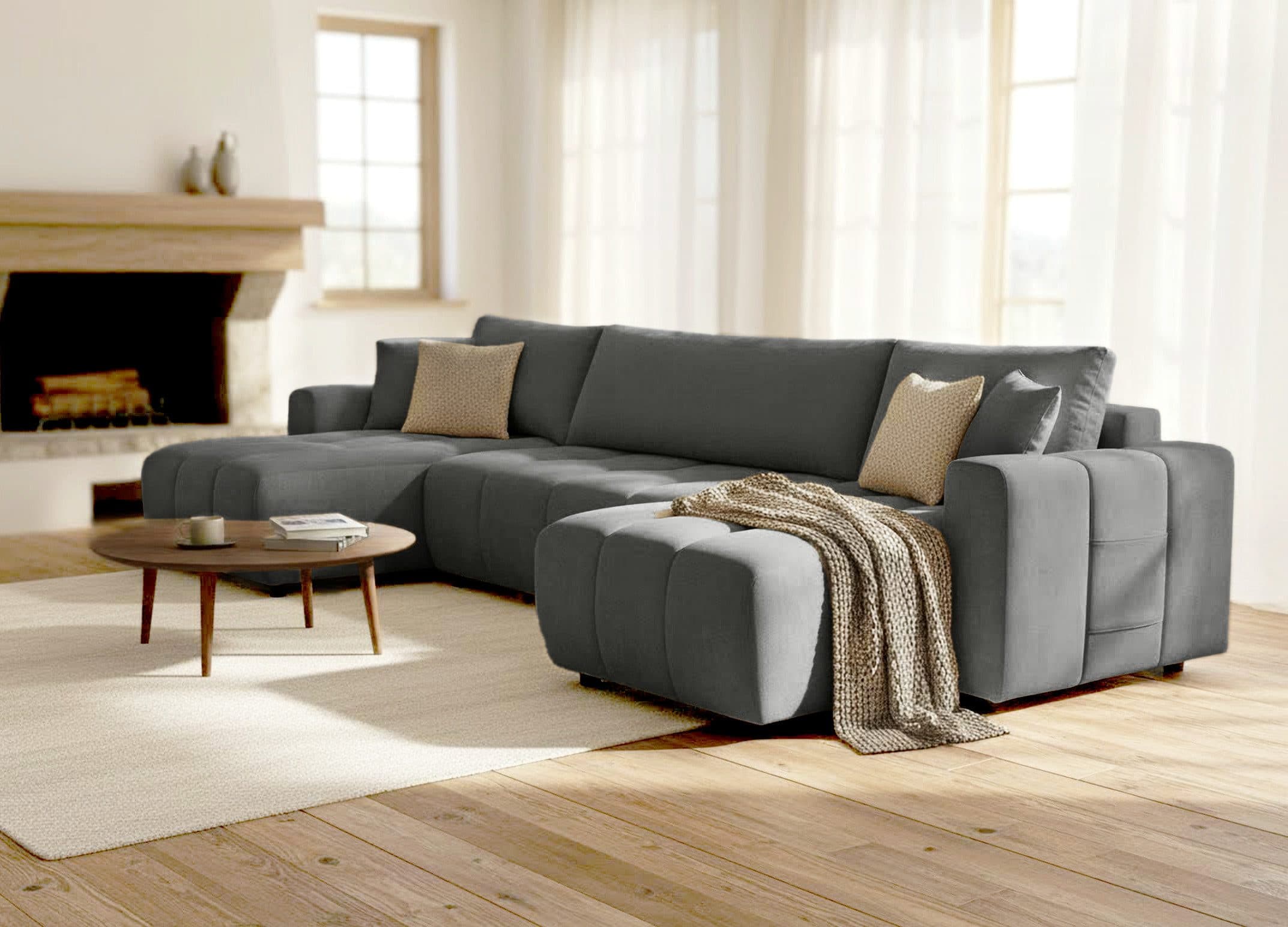 OTTO home Wohnlandschaft YLVAA U-Form | Grau