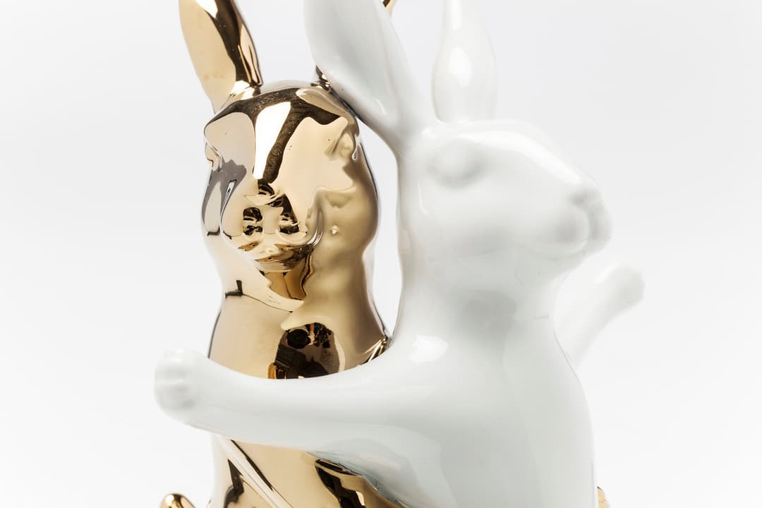 Kare Design Hugging Rabbits Medium Dekofigur | Gold