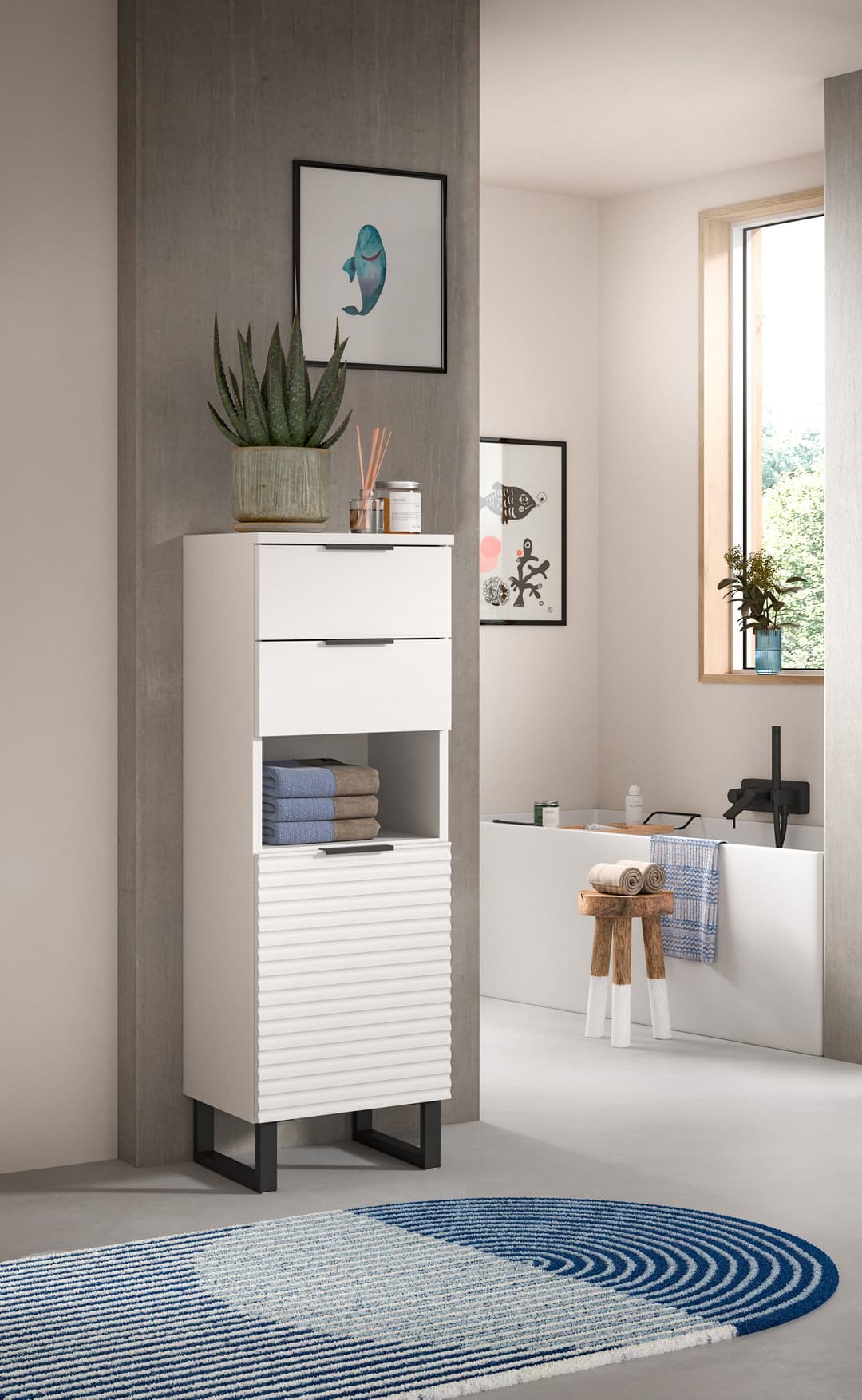 welltime Litica Unterschrank | Weiß
