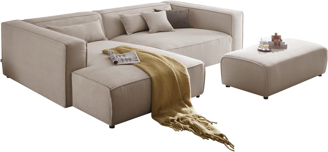 LeGer Home by Lena Gercke Ecksofa PIARA XXL | Beige
