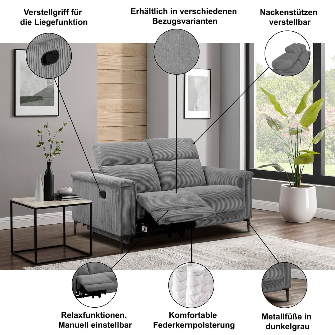 OTTO home 2-Sitzer LUND | Braun