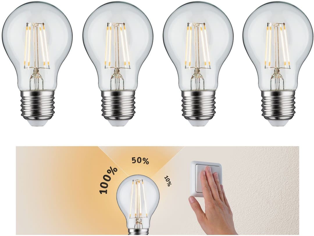 Paulmann LED-Leuchtmittel 4er Pack | Transparent