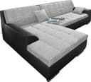 DOMO collection Ecksofa Treviso | Schwarz 2