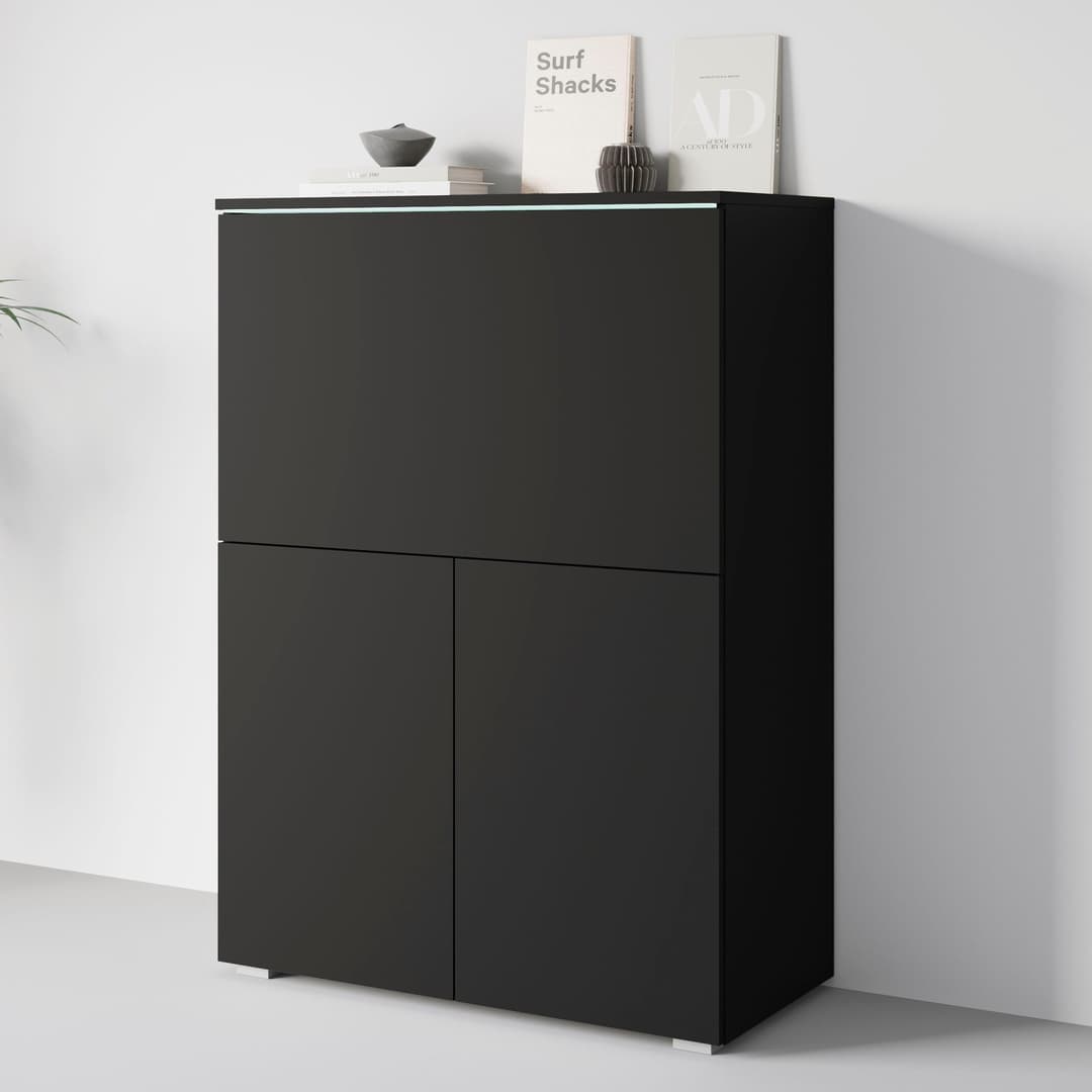 home affaire PC-Schrank Vera | Schwarz
