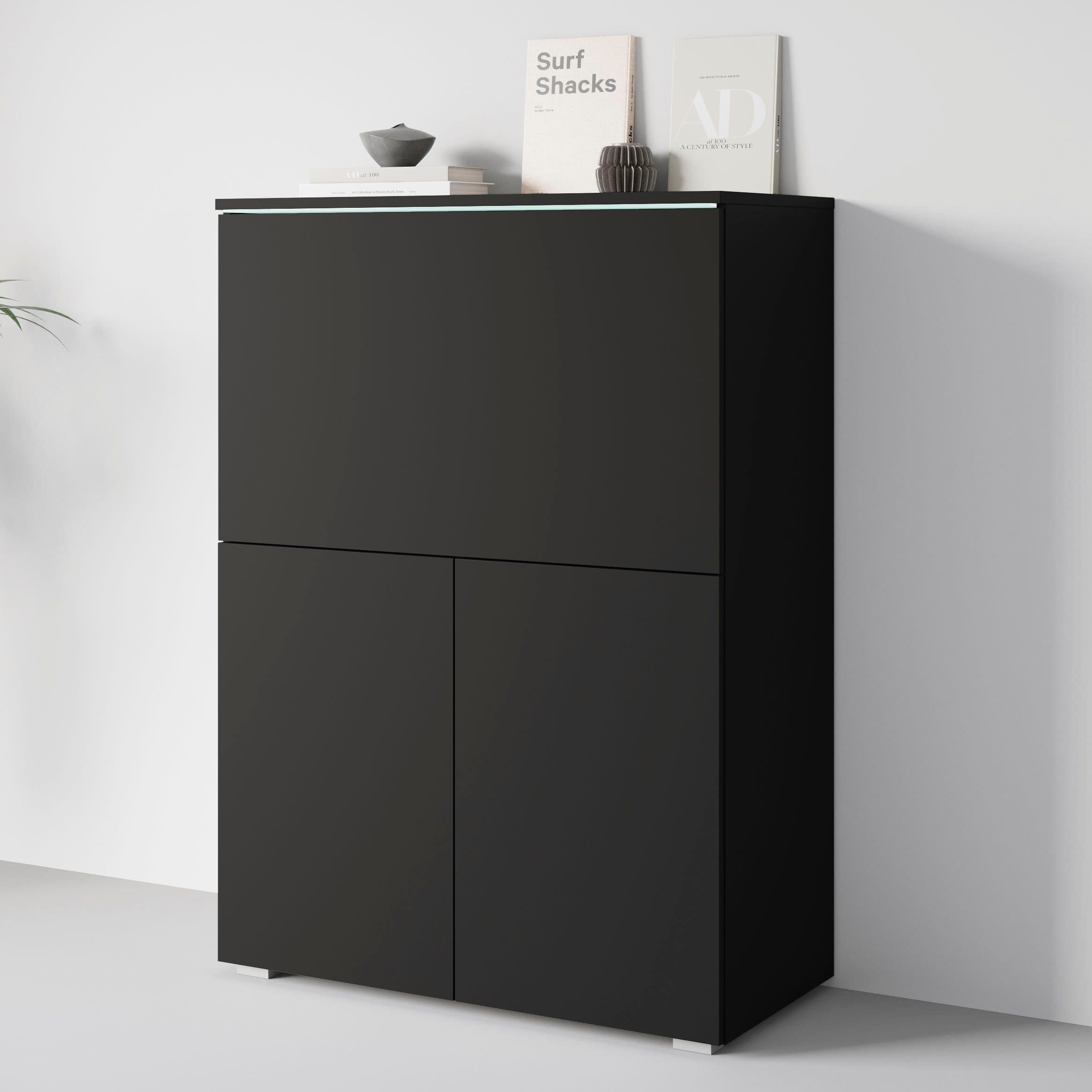 home affaire PC-Schrank Vera | Schwarz