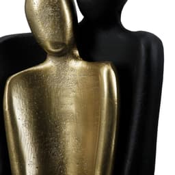 GILDE Dekofigur Skulptur Paar Couple | Schwarz